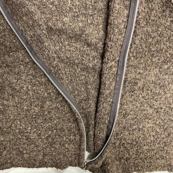 CAROLYN TAYLOR Essential VINTAGE ForBy Design Women’s Zipper Sweater Brown Large - Picture 10 of 10